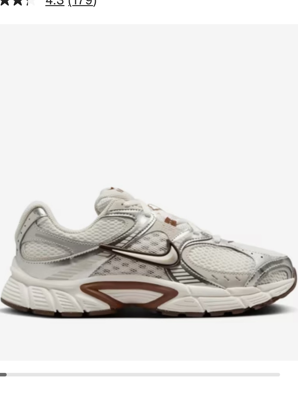 Nike V5 RNR Sneaker - Silver and Brown